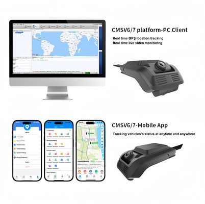 FIRECORE HX-880 4G Ai دوربین ماشین Adas Dms Cmsv6 Gps ماشین Dvr دو عدسی هوشمند داشکام